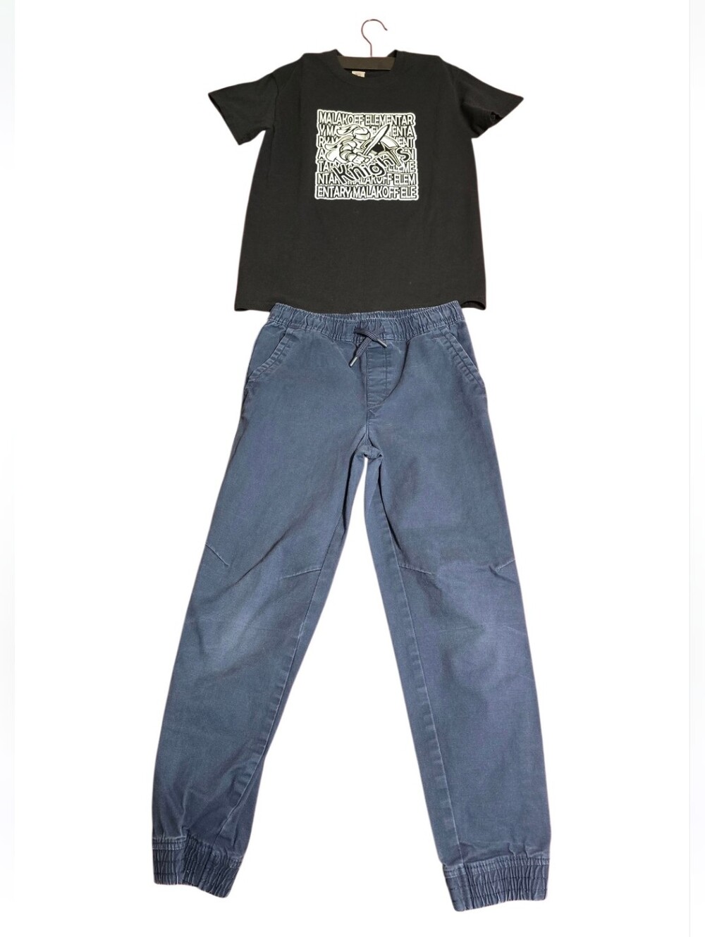 Boy  Blue Jogger Pants - Casual Elastic Waist Trousers
